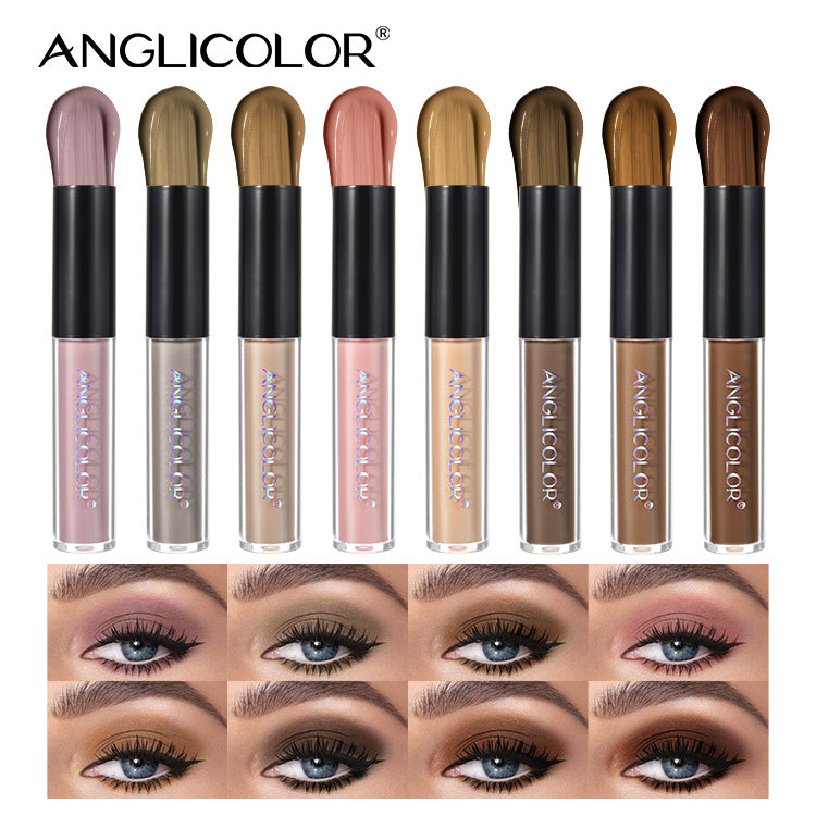 Anglicolor Liquid Eyeshadow 8-color Set Glitter Eyeshadow Set Waterproof Matte Eyeshadow Fine Shimmer Brightening Long-lasting