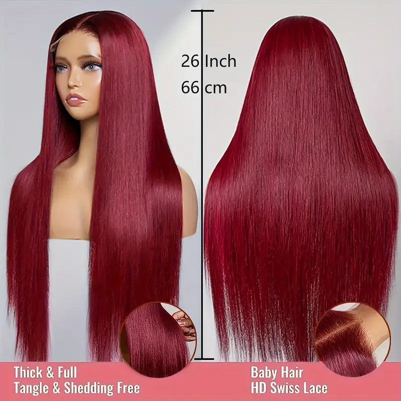 13x3 Artificial Hair Lace, Non-toxic Wig Pre-inserted Baby Hair, 26-inch Non-stick Lace Female Wig, 180 Density, Suitable For The Whole Scene.