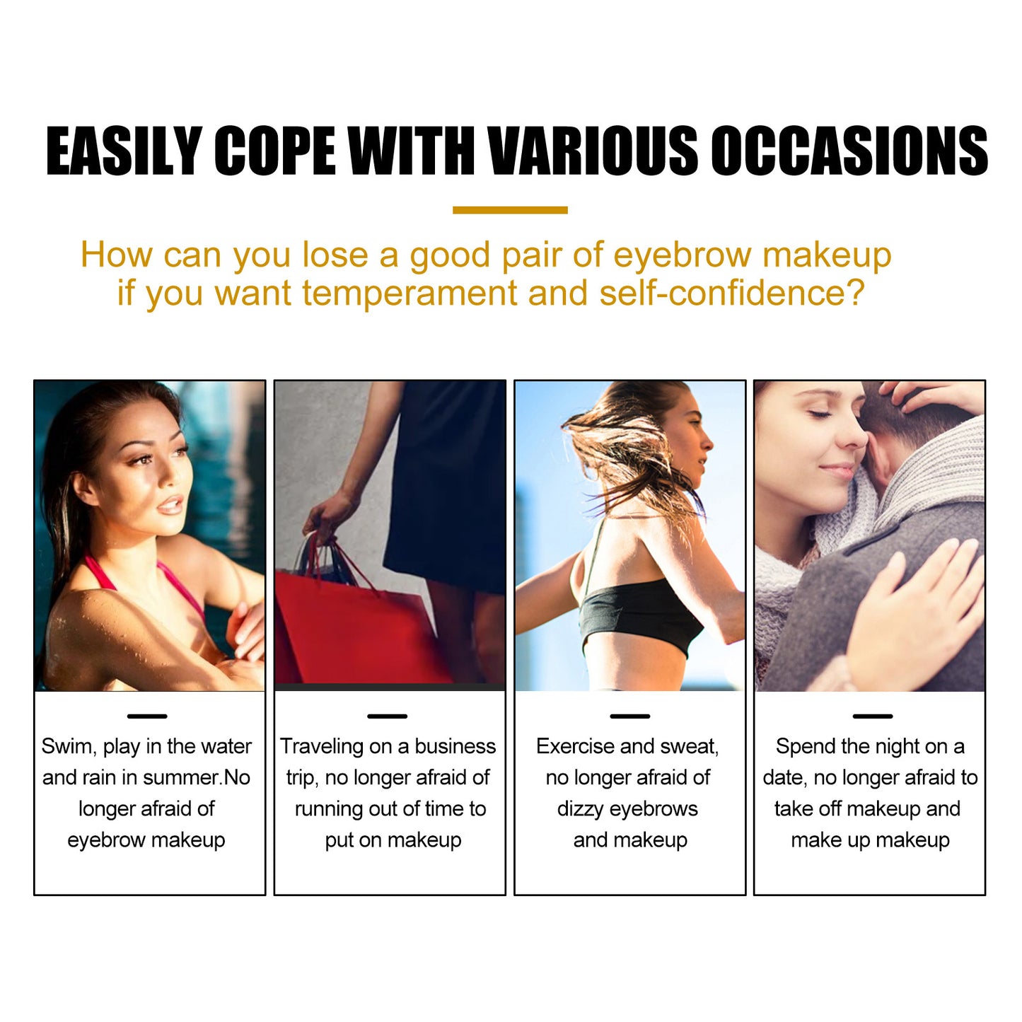 EELHOE Eyebrow Tint Dark Brown Brow Tint Brush Smooth, Color-holding, Waterproof, Non-smudging Creates A Three-dimensional, Long-lasting, Natural, Wild-eyebrow Balm