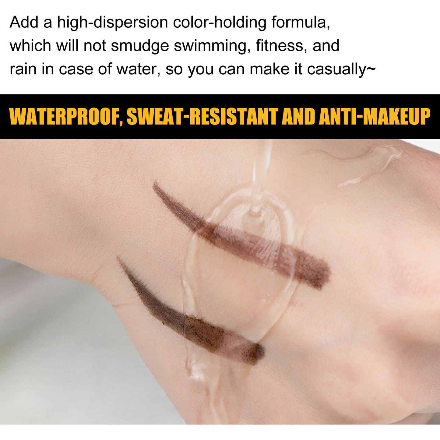 EELHOE Eyebrow Tint Dark Brown Brow Tint Brush Smooth, Color-holding, Waterproof, Non-smudging Creates A Three-dimensional, Long-lasting, Natural, Wild-eyebrow Balm