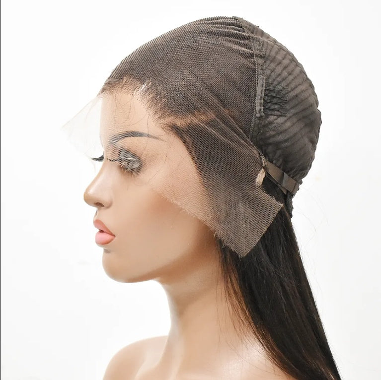 Black Female Front Wig Thin Invisible HD Lace Human Hair