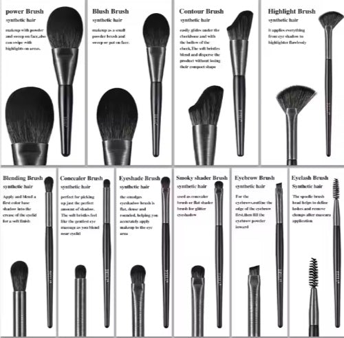 BEILI Low MOQ Ship Fast Custom High Quality Make Up Brushes Wholesale Wood Handle Premium Natural10pcs Makeup Brush