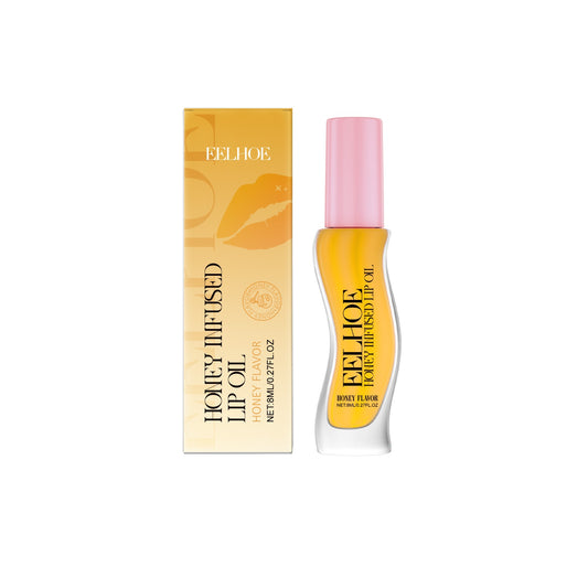 EELHOE Honey Flavored Lip Oil Gently Hydrates, Moisturizes, Softens Lips, Daily Care, Lip Oil