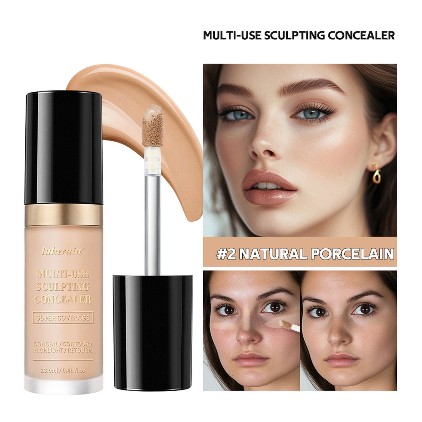 Moisturizing Concealer Honey Dark Circles Acne Spots Liquid Concealer
